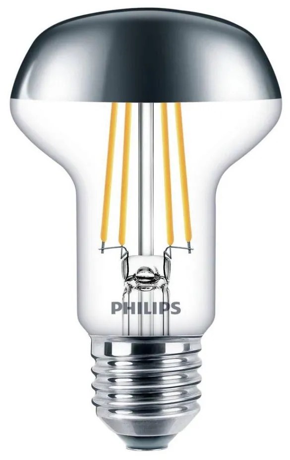 Lampadina LED con calotta sferica a specchio Philips DECO E27/4W/230V 2700K
