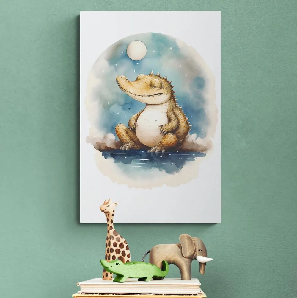 Quadro su tela – Coccodrillo sognante