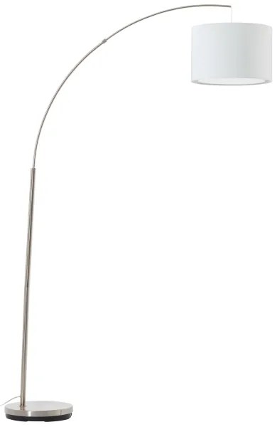 Brilliant - Lampada da terra CLARIE 1xE27/60W/230V cromo opaco/bianco