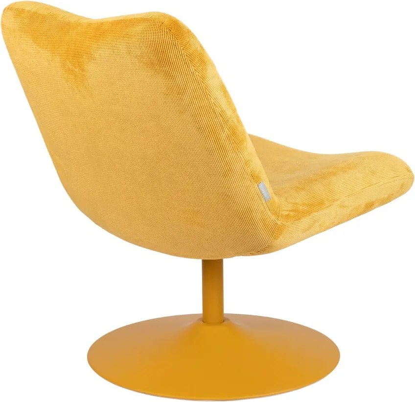 Poltrona in velluto giallo ocra Bubba - Zuiver