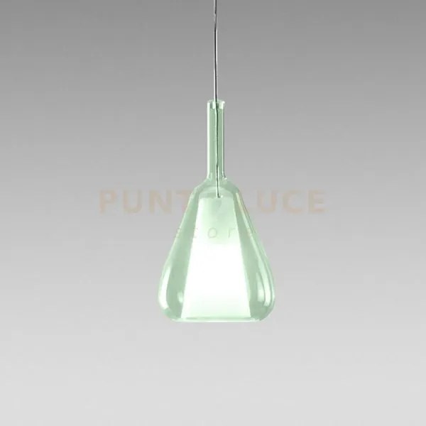 Ofelia s/11 - vetro verde-trasparente e portalampada bianco 1 luce ...