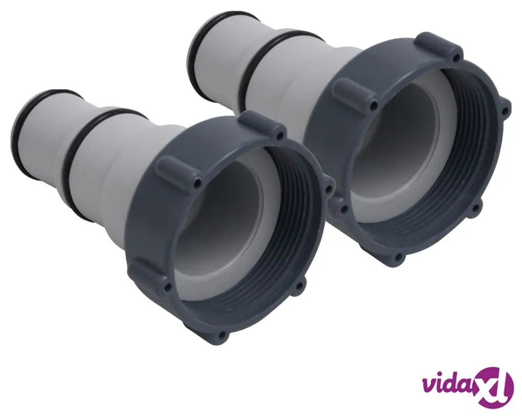 vidaXL Adattatori per Tubi per Piscina 2 pz in Plastica