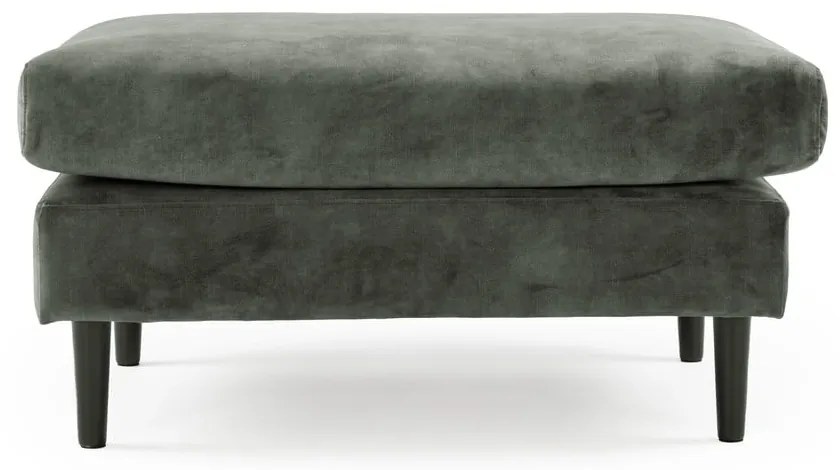 Pouf in velluto verde-grigio Adagio - Scandic