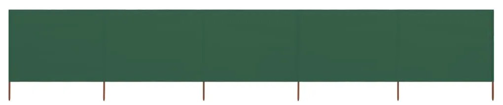 Paravento A 5 Pannelli İn Tessuto 600x80 Cm Verde /