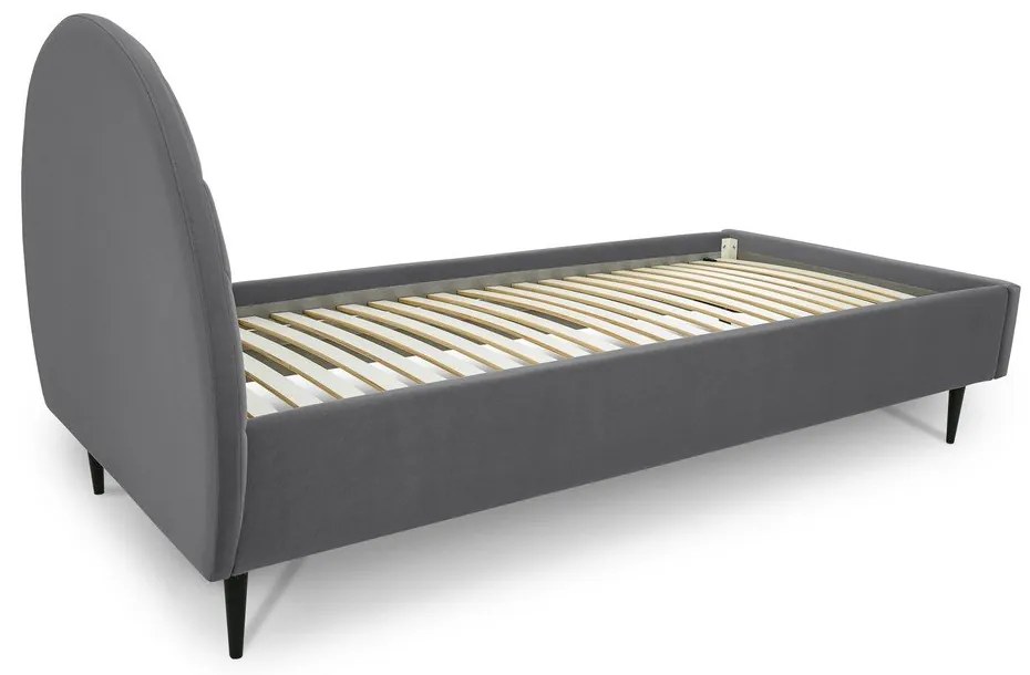 Letto grigio per bambini con contenitore 120x200 cm Mercury - Scandic