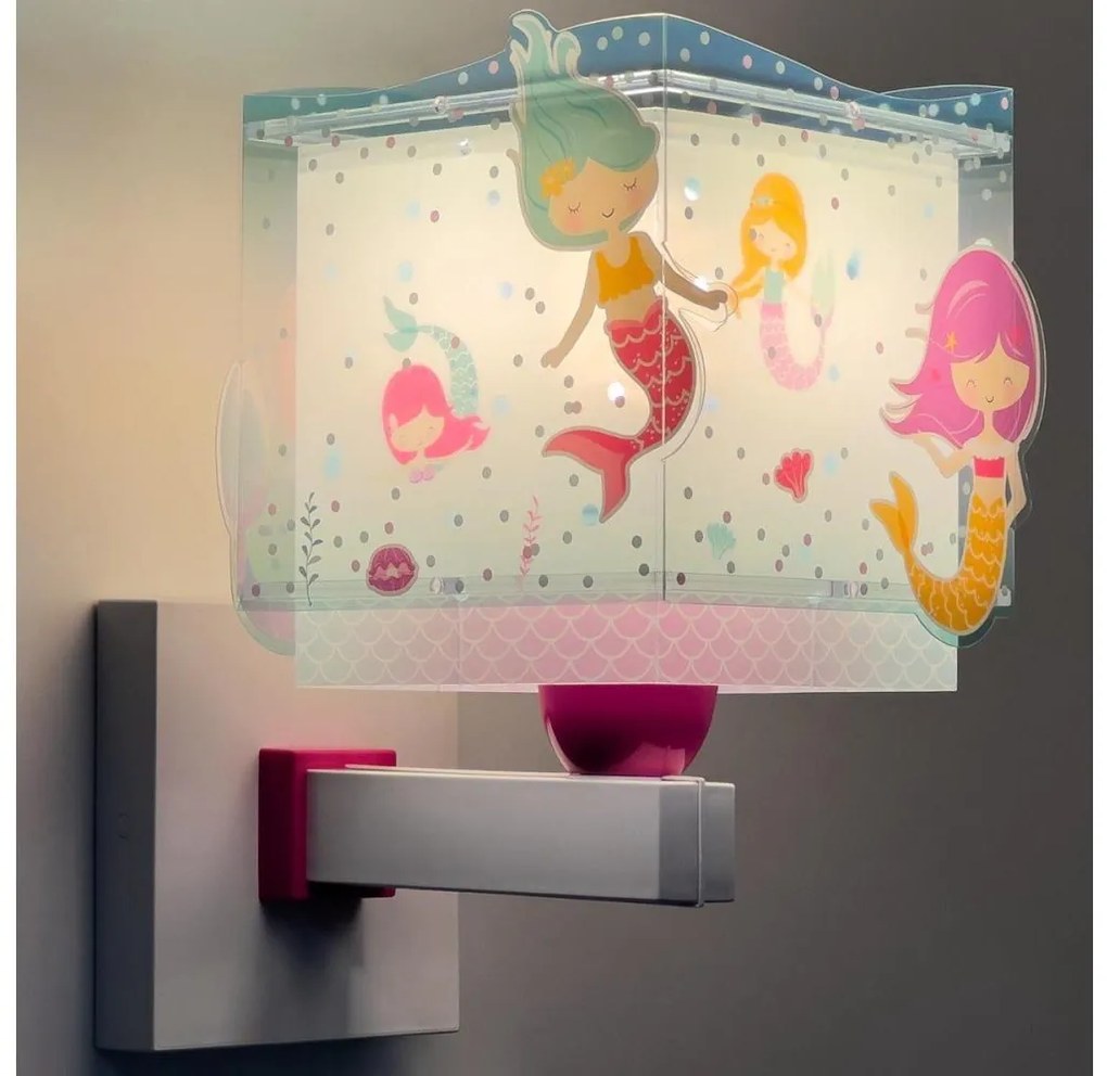 Dalber 63449 - Applique per bambini MERMAIDS 1xE27/60W/230V