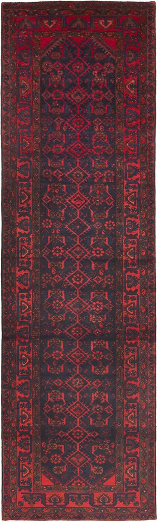 Hamedan Tappeto persiano 110 x 380 Blu (Iran) Annodato A Mano