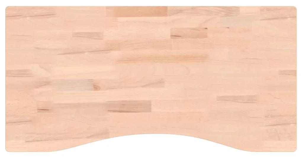 Piano per scrivania 80x(36-40)x4 cm legno massello di faggio