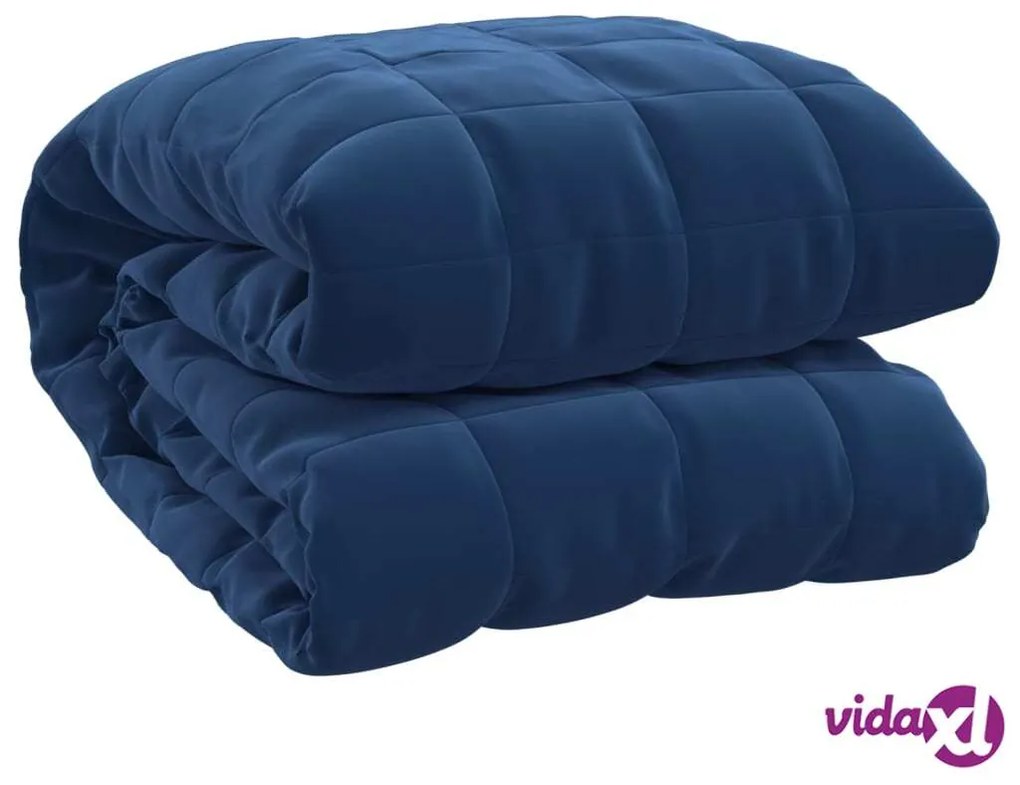 vidaXL Coperta Ponderata Blu 120x180 cm 5 kg Tessuto