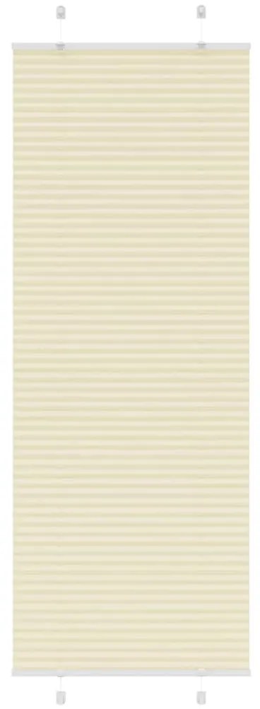 Tenda Plissettata Crema 75x200 Cm Larghezza Tessuto 74,4 Cm /