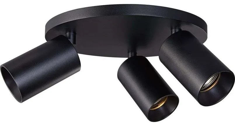 SpotOn Circle3 Applique da Parete/Soffitto Nero - Antidark