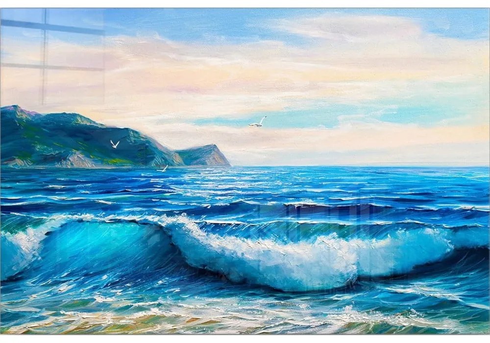 Pittura su vetro 70x50 cm Horizon - Wallity