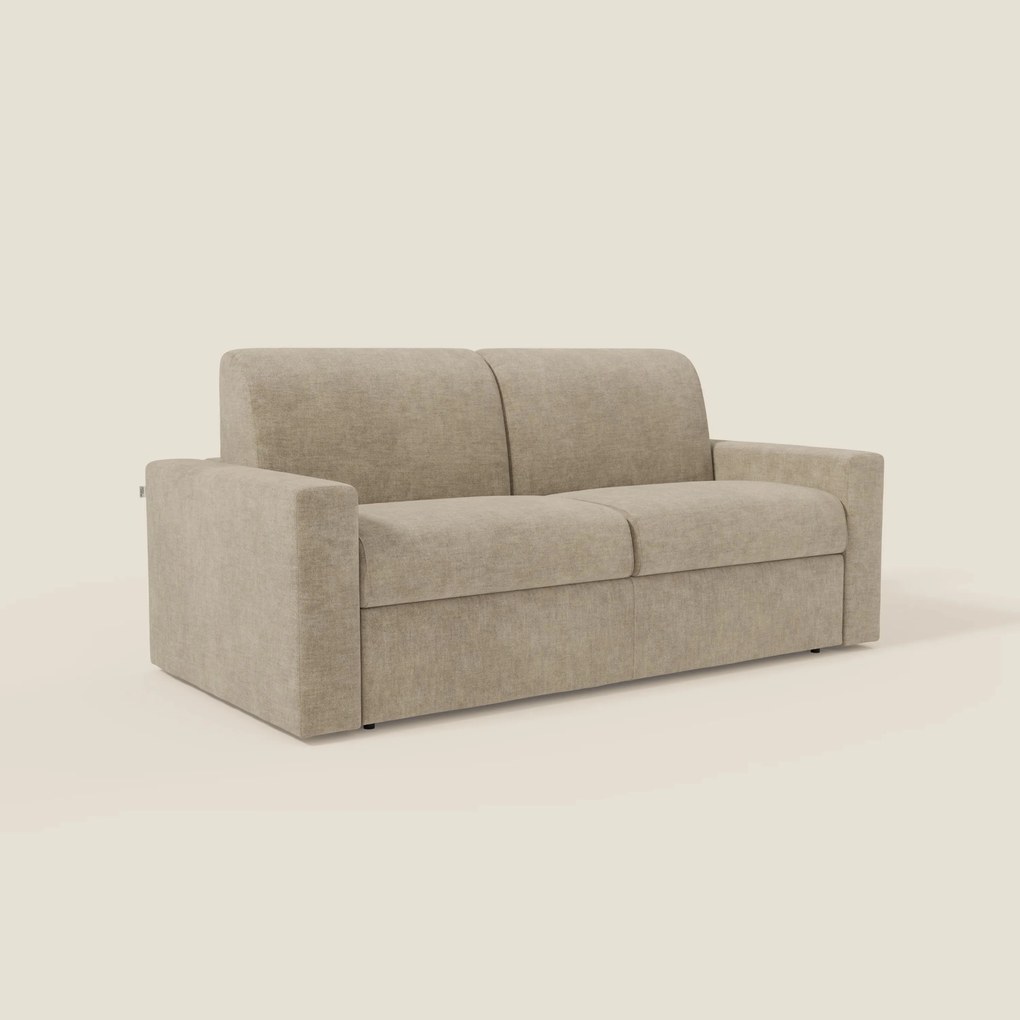 Diomede Divano letto matrimoniale in velluto easy clean sfoderabile - design moderno e comfort in T35 beige
