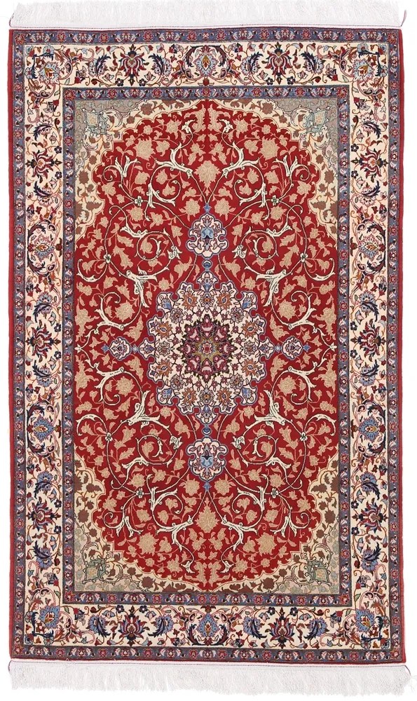Isfahan Tappeto persiano 110x170 Beige (Iran) Annodato A Mano