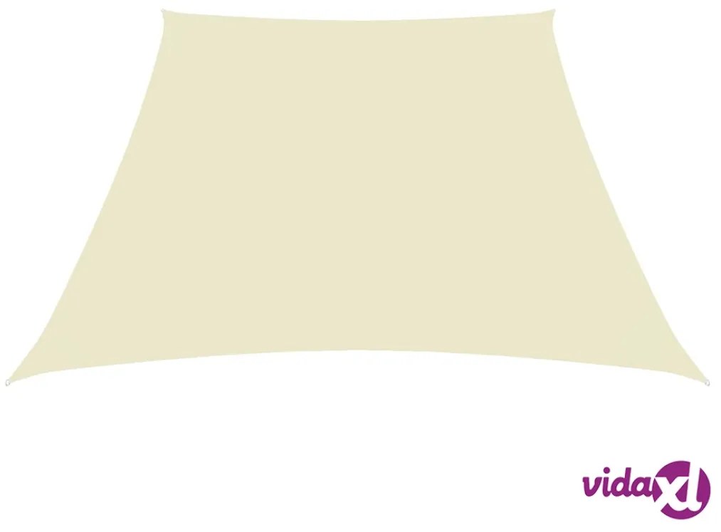 vidaXL Parasole a Vela in Tela Oxford a Trapezio 2/4x3 m Crema