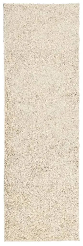 Tappeto Shaggy a Pelo Lungo Moderno Oro 80x250 cm