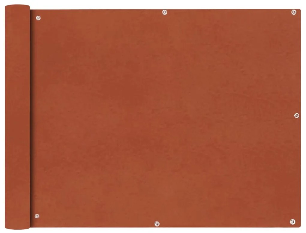 Paravento Da Balcone İn Tessuto Oxford 90x400 Cm Terracotta /