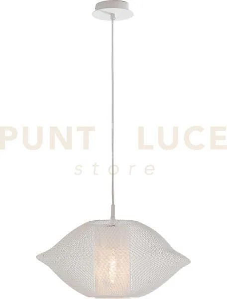Lampadario a sospensione harem bianca 1 luce attacco e27 40xx40x150cm