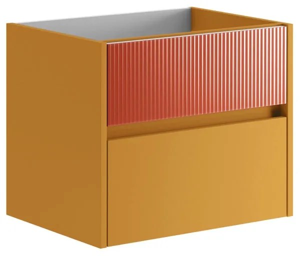 Mobile da bagno sotto lavabo Niwa beige laccato opaco L 59.5 x H 50 x P 45.5 cm 2 cassetti, lavabo non incluso