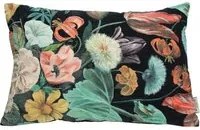 Cuscino 40x60 cm in velluto con fiori colorati