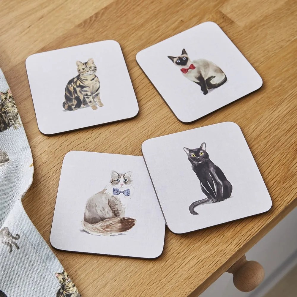 Set di tovagliette e sottobicchieri Curious Cats - Cooksmart ®