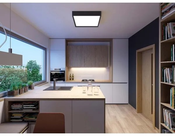 LED2 - Plafoniera LED MILO LED/30W/230V nera 3000/4000K