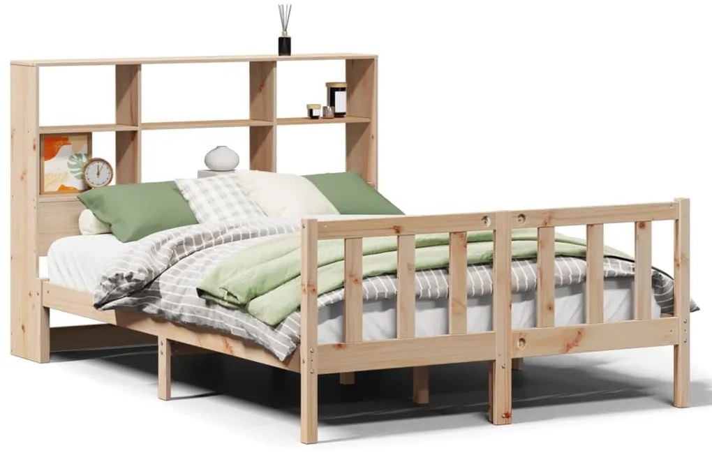 Letto libreria senza materasso 120x200cm legno massello di pino