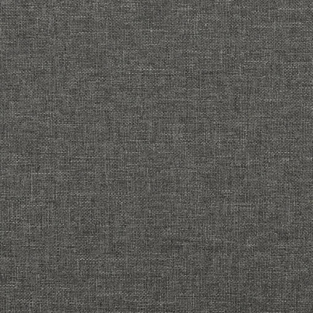Giroletto a Molle con Materasso Grigio Scuro 120x200 cm Tessuto
