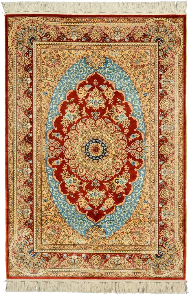 Ghom Tappeto 90 x 140 Beige (Cina) Annodato A Mano