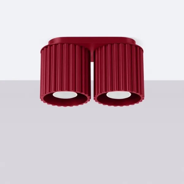 Sollux SL.1820 - Faretto AURA 2xGU10/10W/230V rosso