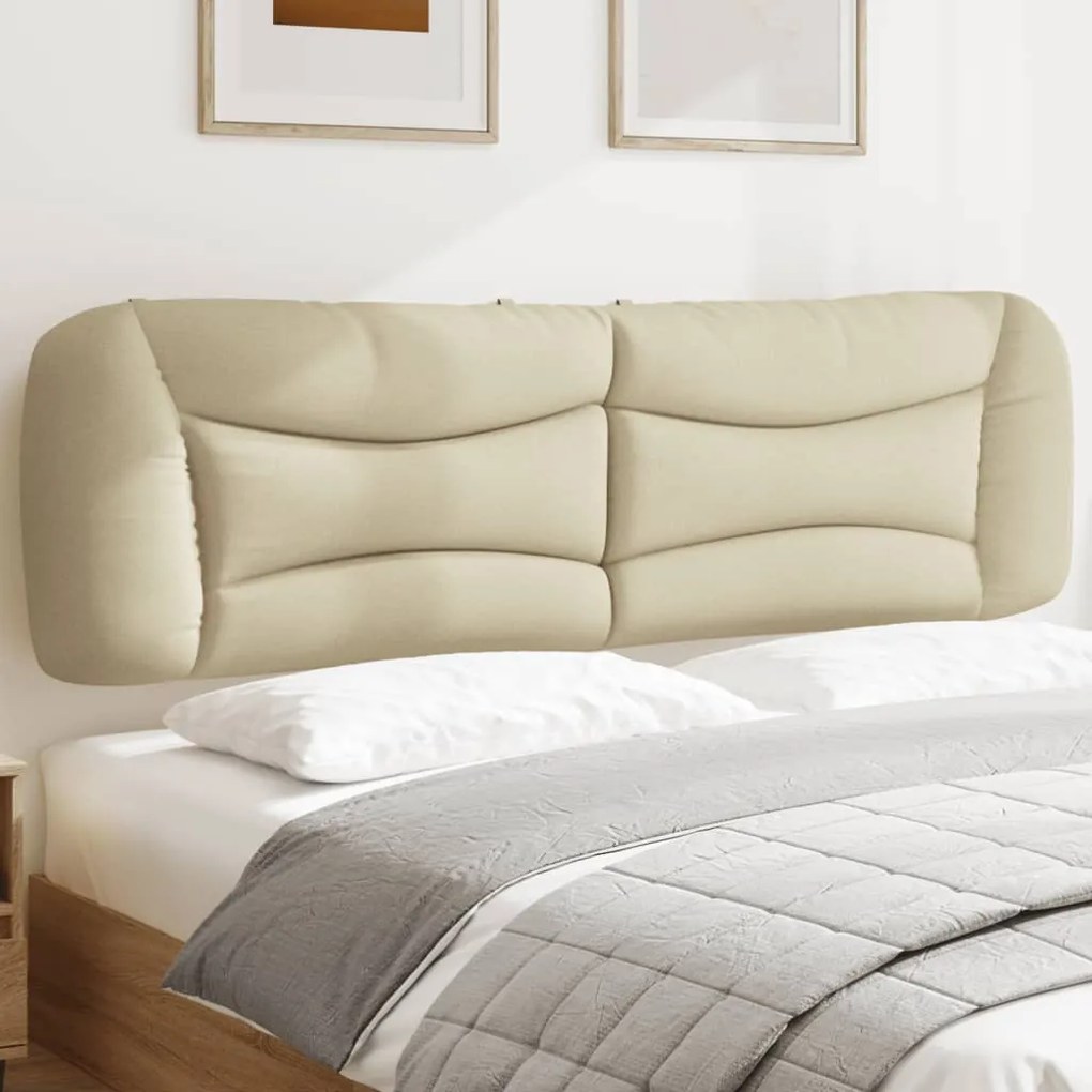 Cuscino Testiera Crema 180 Cm İn Tessuto /