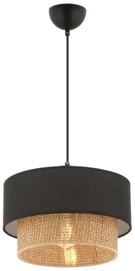 Lampadario a sospensione su cavo ECHO 1xE27/60W/230V nero/marrone