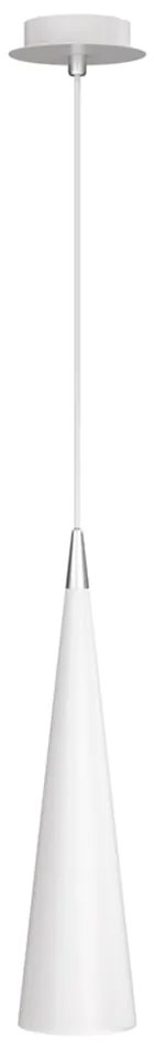 Lampadario A Sospensione Moderno Nevill Metallo Bianco 1 Luce Gu10 40W