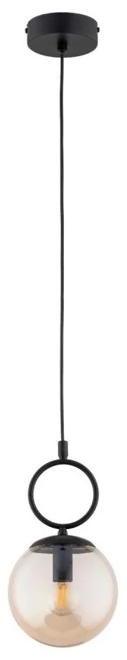 Lampadario a sospensione con filo SITRO 1xE14/10W/230V nero/fumé beige