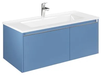 Mobile sottolavabo e lavabo Cielo per vasca centrale blu pastello L 100 cm