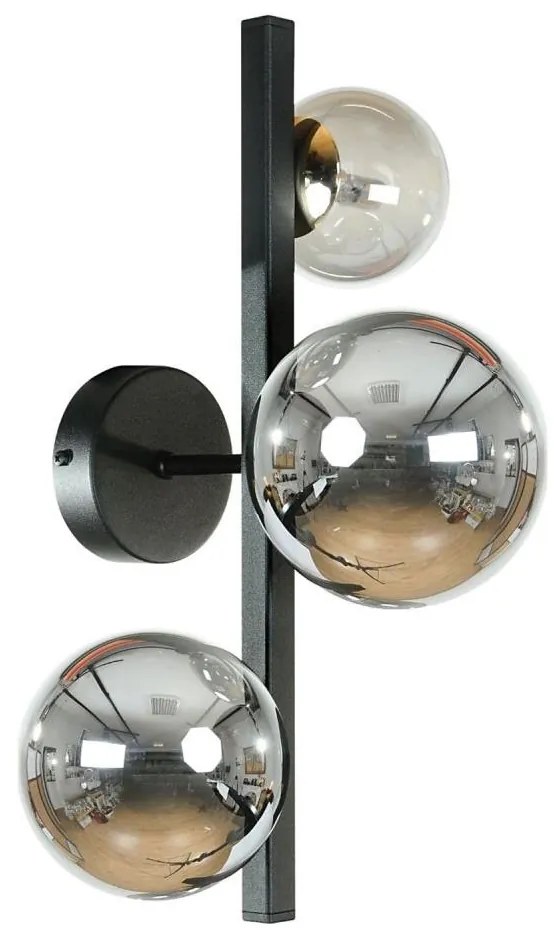 Zuma Line 1216 - Applique SERENITY 3xG9/8W/230V nero/nero fumé