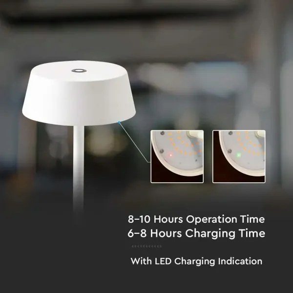 Lampada da tavolo LED da esterno dimmerabile touch LED/2W/5V IP54 bianca