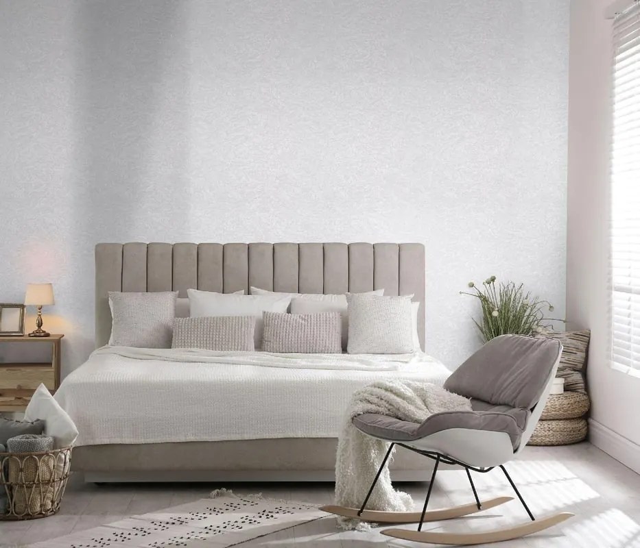 Carta da parati grande Glitch grigio, 106 cm x 10 m