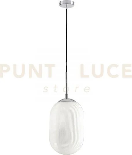 Lampadario a sospensione greenwich ovale bianca 1 luce attacco e27 ...