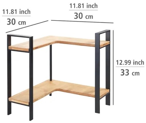 WENKO 53028100 - Mensola LOU 30x33 cm nera/marrone