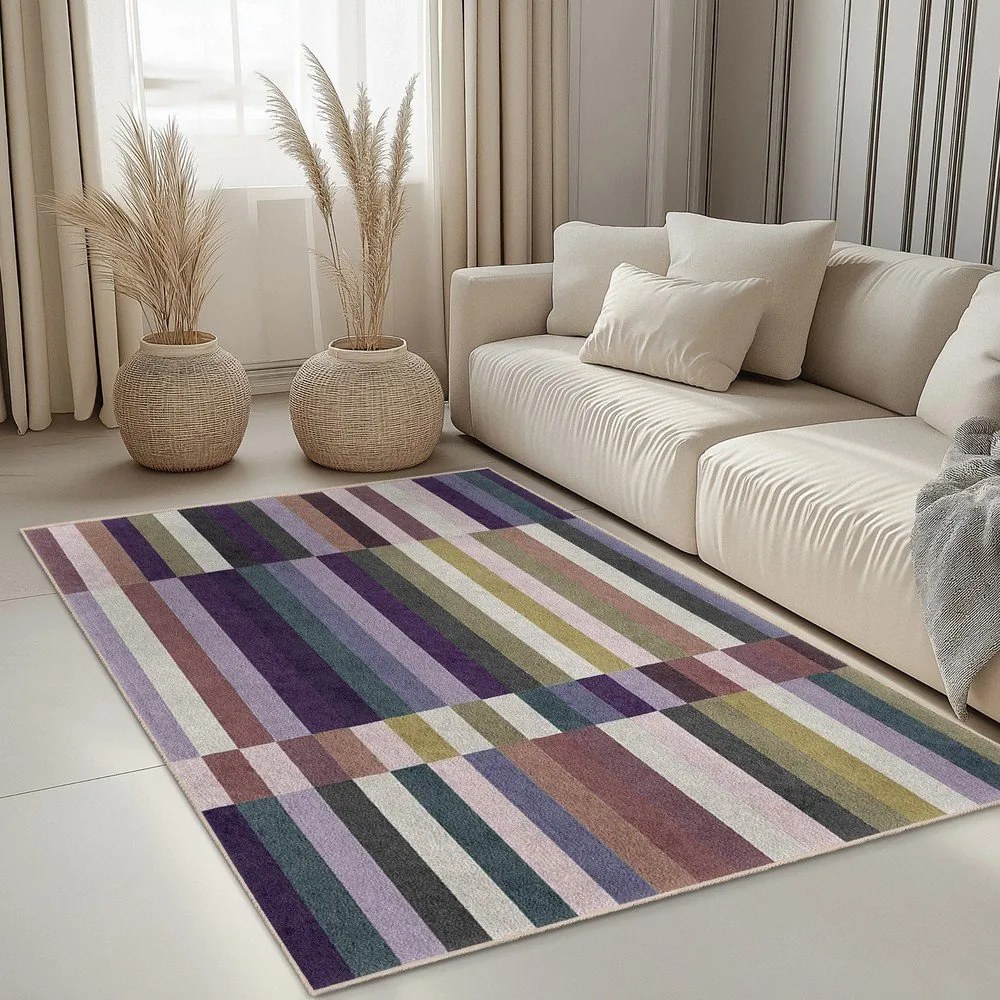 Passatoia viola lavabile 80x200 cm Purple Rain – Mila Home
