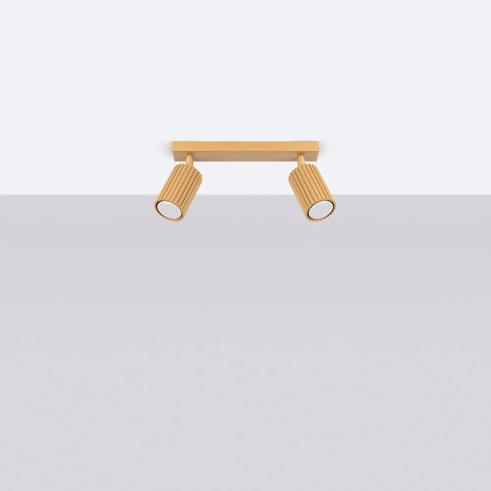 Faretto dorato 6,5x30 cm Gleam – Sollux