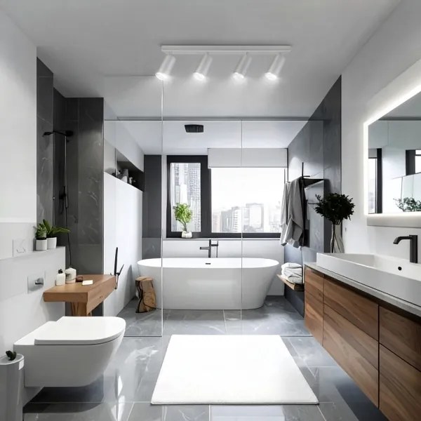 Brilagi - Luce Spot da bagno SELE 4xGU10/30W/230V IP44 argento