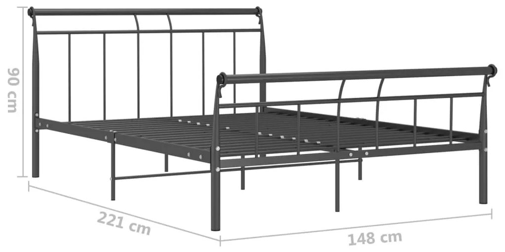 Giroletto Nero in Metallo 140x200 cm