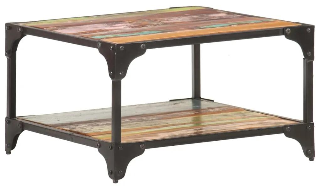 Tavolino da Caffè 60x60x35 cm in Legno Massello di Recupero