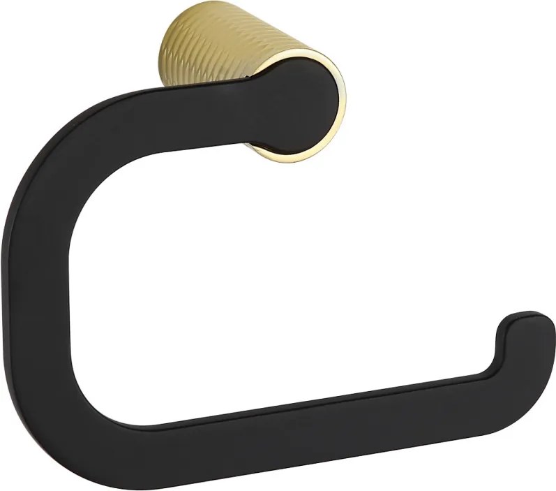 Mexen Base portacarta igienica, nero/oro - 7088233-57