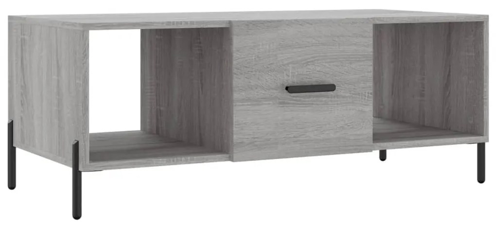 Tavolino da salotto grigio sonoma 102x50x40cm legno multistrato