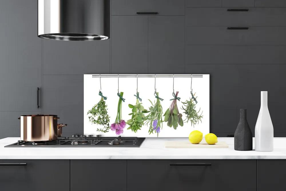 Pannello cucina paraschizzi Petali di piante da cucina 100x50 cm