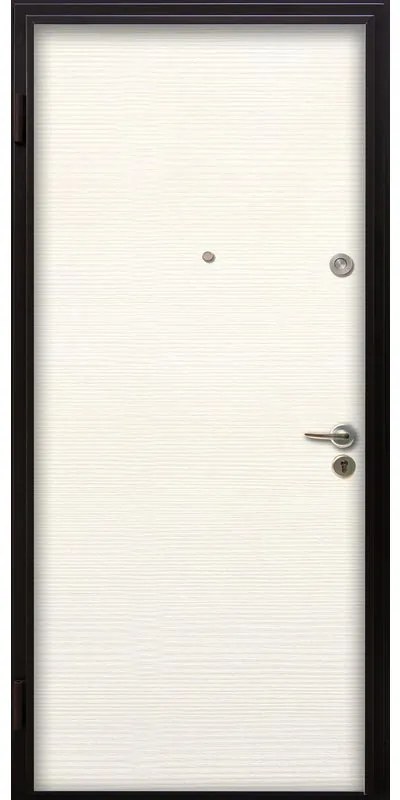 Porta blindata MASTER Biokey L 90 x H 210 cm in melaminico noce/bianco, apertura spingere a destra, falso telaio incluso