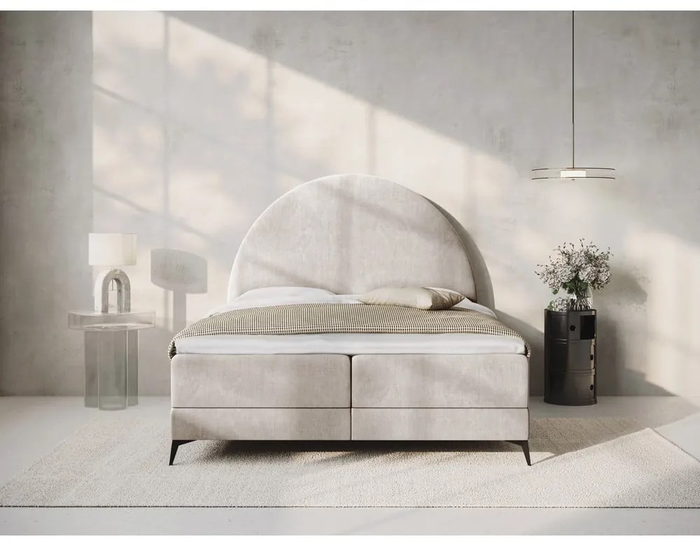 Letto boxspring beige con contenitore 180x200 cm Sunrise - Cosmopolitan Design